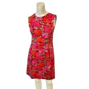 Michael Kors Watercolor red retro Sheath Dress 2